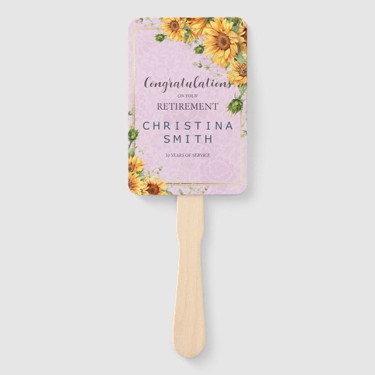 ひまわり素朴夏エレガントの退職パーティー ハンドファン (正面)