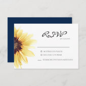 ひまわり素朴対応スペインのカード 出欠カード (正面/裏面)