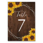 ひまわり素朴幾何学模様 テーブルナンバー (正面)