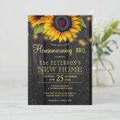 ひまわり素朴引っ越し祝いパーティーパーティの招待状 案内状 (スタンド正面)