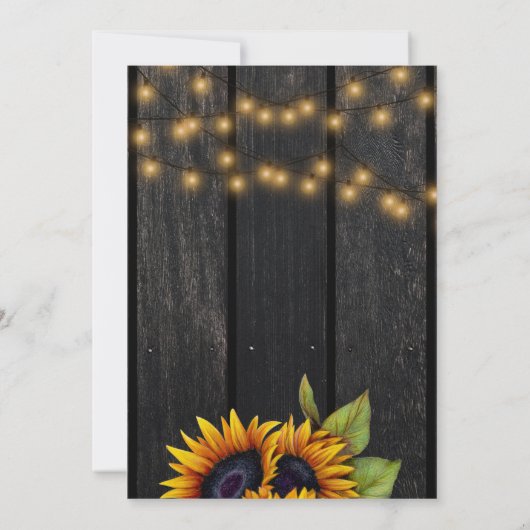 ひまわり素朴引っ越し祝いパーティーパーティの招待状 案内状 (裏面)