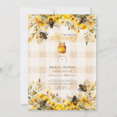 ひまわり素朴彼女は彼女のハチミツブライダルショーウを見つけた 招待状 (正面)