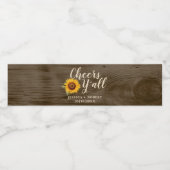 ひまわり素朴応援Y'all Water Bottleラベル ペットボトルラベル (シングルラベル)