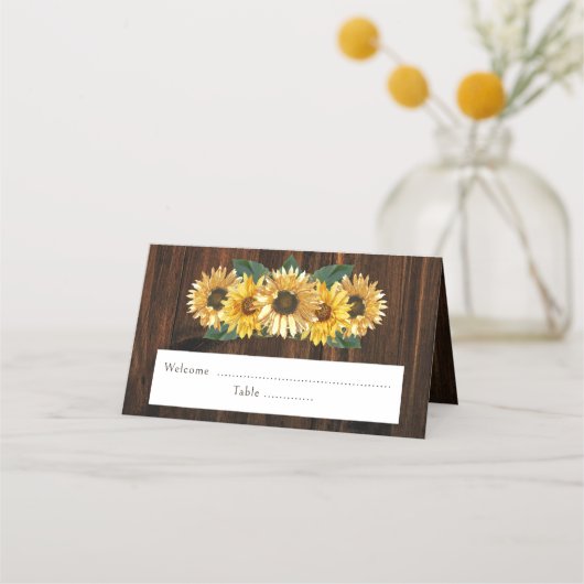 ひまわり素朴披露宴座席表 プレイスカード (正面)