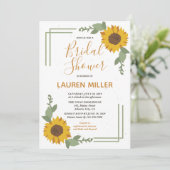ひまわり素朴春フローラブライダルシャワー 招待状 (スタンド正面)