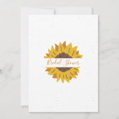ひまわり素朴春フローラブライダルシャワー 招待状 (裏面)