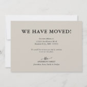 ひまわり素朴書道引越し告知 案内状 (裏面)