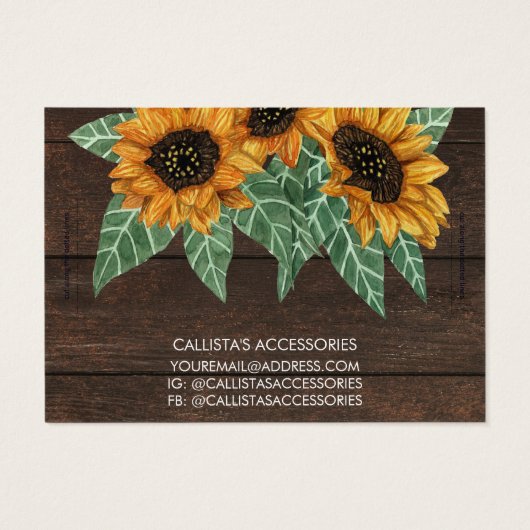 ひまわり素朴木水の色のブレスレットディスプレイ (裏面)