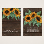 ひまわり素朴木製の水の色のイヤリングディスプレイ (正面&裏面)