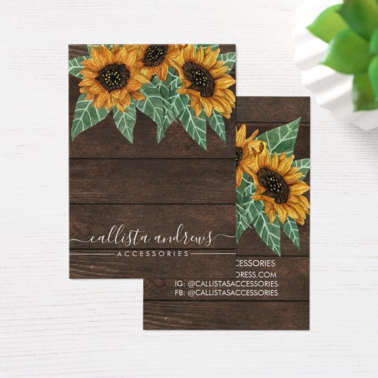 ひまわり素朴木製の水の色のイヤリングディスプレイ (デスク)