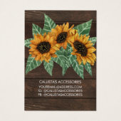 ひまわり素朴木製の水の色のイヤリングディスプレイ (裏面)