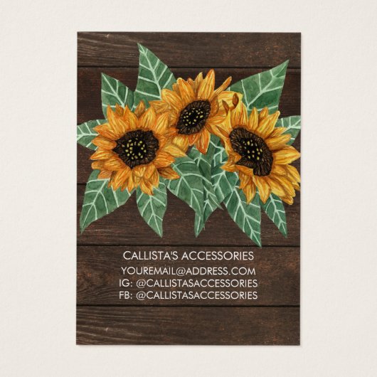 ひまわり素朴木製の水の色のイヤリングディスプレイ (裏面)