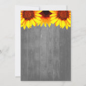 ひまわり素朴木製ベビーシャワー 招待状 (裏面)