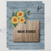 ひまわり素朴木製レシピ整理機 (正面/裏面)