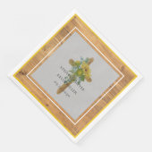 ひまわり素朴木製結婚横木 (コーナー)