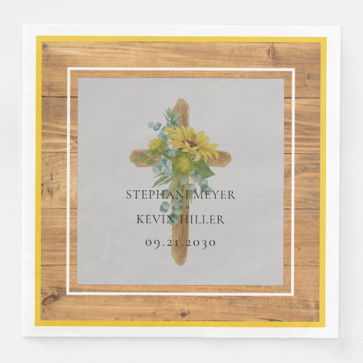 ひまわり素朴木製結婚横木 (正面)