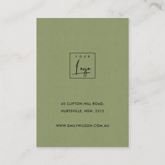 ひまわり素朴松フローライヤリング表示ロゴ 名刺 (裏面)