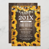 ひまわり素朴枠フローラ卒業パーティー 招待状 (正面/裏面)