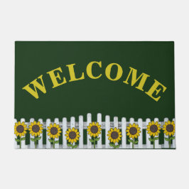 ひまわり素朴歓迎ドアマット ドアマット