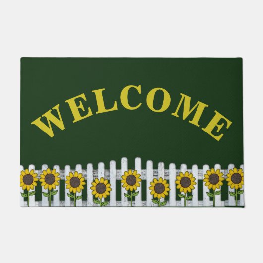 ひまわり素朴歓迎ドアマット ドアマット (正面)