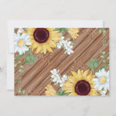 ひまわり素朴水彩フローラ赤ちゃんシャワー 招待状 (裏面)