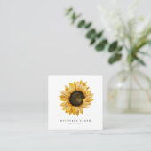 ひまわり素朴水彩フローラ スクエア名刺 (スタンド正面)