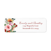 ひまわり素朴水彩差出人住所 ラベル (正面)