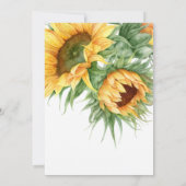 ひまわり素朴水彩画ブライダルシャワー 招待状 (裏面)