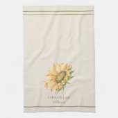 ひまわり素朴水彩 キッチンタオル (縦)