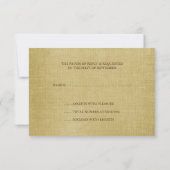 ひまわり素朴渦巻き旋回ウェディングRSVP応答カード 出欠カード (裏面)