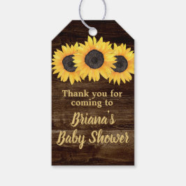 ひまわり素朴秋は贈り物ラベル木材 ギフトタグ