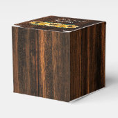 ひまわり素朴結婚式の引き出物箱 フェイバーボックス (正面サイド)