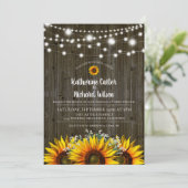 ひまわり素朴結婚式招待状 招待状 (スタンド正面)