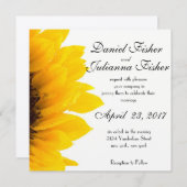 ひまわり素朴結婚式招待状 招待状 (正面/裏面)