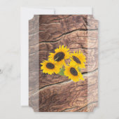 ひまわり素朴結婚式招待状 招待状 (裏面)