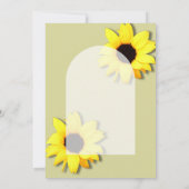 ひまわり素朴結婚式招待状 招待状 (裏面)