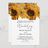 ひまわり素朴結婚式招待状 招待状 (正面/裏面)