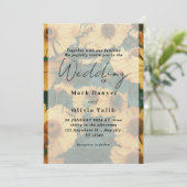 ひまわり素朴結婚式招待状 招待状 (スタンド正面)