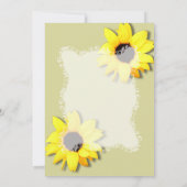 ひまわり素朴結婚式招待状 招待状 (裏面)