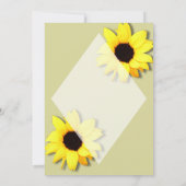ひまわり素朴結婚式招待状 招待状 (裏面)