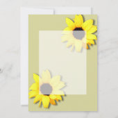 ひまわり素朴結婚式招待状 招待状 (裏面)
