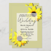 ひまわり素朴結婚式招待状 招待状 (正面/裏面)