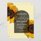 ひまわり素朴結婚式招待状 招待状 (正面/裏面)