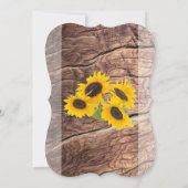 ひまわり素朴結婚式招待状 招待状 (裏面)