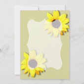 ひまわり素朴結婚式招待状 招待状 (裏面)