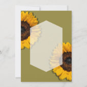 ひまわり素朴結婚式招待状 招待状 (裏面)