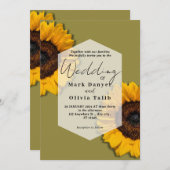 ひまわり素朴結婚式招待状 招待状 (正面/裏面)