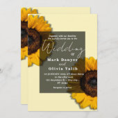 ひまわり素朴結婚式招待状 招待状 (正面/裏面)