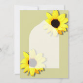 ひまわり素朴結婚式招待状 招待状 (裏面)