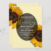 ひまわり素朴結婚式招待状 招待状 (正面/裏面)